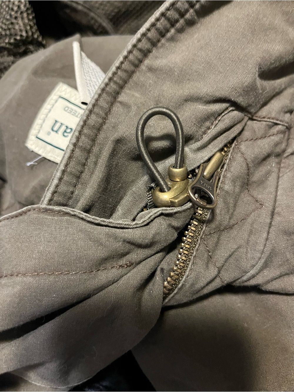 L.L. Bean Olive Green Military Field Jacket - Hood - Picture 12 of 12